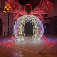 Cabane du Père Noël 3D personnalisée à LED Lumières de motif de maison de bonbon de Noël Décoration extérieure de paysage et de mariage IP65 pour Halloween