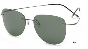 نظارات شمسية جديدة لعام <span class=keywords><strong>2026</strong></span> خفيفة الوزن بدون إطار مع عدسات مستقطبة UV400 وذراعين رفيعين من التيتانيوم جاهزة للاستخدام - Product Image 2