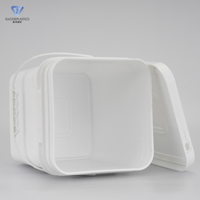 Seau en plastique carré robuste de 10L avec couvercle Récipient de qualité alimentaire pour liquides industriels et emballages alimentaires