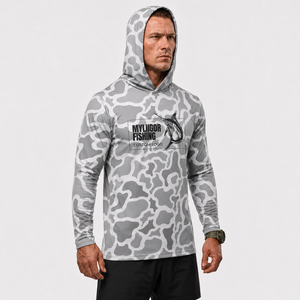 Maglietta da Pesca Personalizzata OEM con Logo, Protezione UV, Resistente al Vento, Maniche Lunghe e Cappuccio - Product Image 4