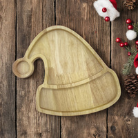 Plateau de service en bois personnalisé ESTICK avec logo, plateau de rangement en bois massif, plateau en bois rétro pour la décoration de la maison, cadeau, présentation saisonnière