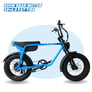 20 "bleu 36V 7 vitesses longue portée batterie au lithium e-bike gros pneu vélo électrique rapide vélo de ville adulte