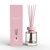 Diffuseur de parfum en roseau de luxe à longue durée de vie, flacon en verre rond de 125 ml, décoration de maison écologique