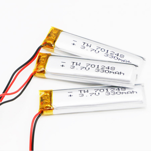 Thin <span class=keywords><strong>3</strong></span>,7 V small rechargeable 701248 330mAh lithium-ion polymer battery - Product Image 1