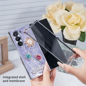 Sang Trọng <span class=keywords><strong>D</strong></span> Long Lanh Rhinestone Hoa Điện Thoại Bìa Đối Với Samsung Cho Galaxy Z Gấp 7 Made Cao Cấp PC Thời Trang <span class=keywords><strong>D</strong></span>ễ Thương Trường Hợp Điện Thoại - Product Image 3