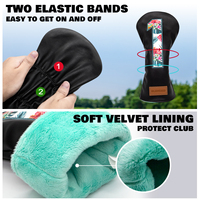 Parche de alta calidad Logo Golf Headcover Cuero Golf Driver Headcover Golf Driver Head Cover Custom