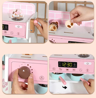Ensemble de cuisine et de maison en bois Puzzle et machine à café pour enfants Réfrigérateur Jouets de cuisine pour bébé pour l'interaction parent-enfant