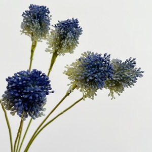 Fleur artificielle W-A0232 à 3 têtes, toucher réel, boule d'oignon vert, fleur de pissenlit, branche de plante à baies, arrangement pour la décoration intérieure - Product Image 2
