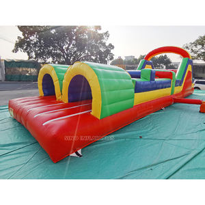 Campo de obstáculos inflable para niños, Arco Iris, 11 metros de largo, para fiestas al aire libre - Product Image 4