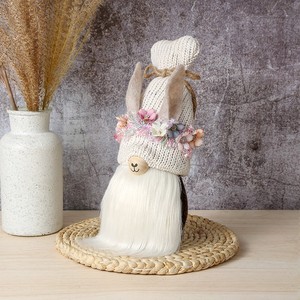 1 Muñeco de Alpaca sin Rostro, Lindo Peluche de Rudolf con Gorro Tejido, Adorno Moderno para el Hogar, Material de Algodón - Product Image 2
