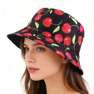 Sombrero de Pescador de Verano al por Mayor, con Estampados de Frutas, Reversible y Plegable, para Viajes y Playa, Protección Solar para Mujer - Product Image 4