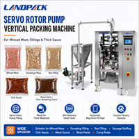 Machine d'emballage et de remplissage de sachets VFFS pour sauce tomate, ketchup, mayonnaise, viande hachée et garnitures