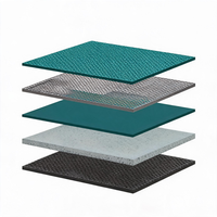 Runsure - Revêtement de sol sportif en polyvinyle chloré imperméable et facile à nettoyer, solution de pose rapide pour salle de sport, certifié EN 14904
