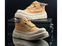 Nouvelles Chaussures Homme 2026 à Semelle Épaisse Rehaussante, Tendance, pour Loisirs en Extérieur et Campus Universitaire, avec Semelle Extérieure en Caoutchouc et Doublure en Coton