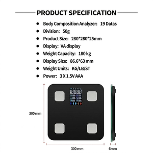 Báscula de Baño Solar de Alta Calidad con Tecnología de Sensor de Composición Corporal <span class=keywords><strong>BMI</strong></span>, Aplicación Gratuita para Google Play y Apple Store, Capacidad de 180 kg - Product Image 6