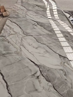 Pvc Companies 4x8ft 3mm Feuilles de plastique étanches Plaque de marbre Blanc Or Uv Pvc Marbre Panneau mural pour meubler
