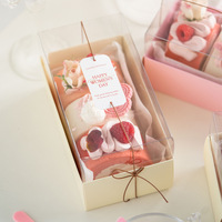 Boîtes d'Emballage Personnalisables pour Gâteaux Roulés, Desserts Mille-Feuilles, Boîte Longue Transparente pour Rouleaux de Pâtisserie