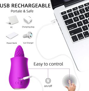 Vibrateur en forme de langue YAQU, stimulateur du clitoris, masseurs sensuels, étanche, 10 vibrations puissantes, masseur pour femmes, jouets sexuels - Product Image 4