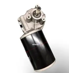 Reductor de gusano en ángulo recto D76R personalizado 200 vatios 300W Motor de engranaje de CC de alto par 12V 300Rpm - Product Image 1