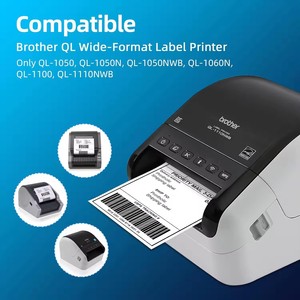 Etichette di <span class=keywords><strong>Spedizione</strong></span> Ecologiche Compatibili con Brother DK-11247, Nero su Bianco, 103mm X 164mm, Rotolo Grande DK1247 - Product Image 5