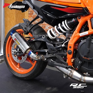Forsound Factory Prix de gros <span class=keywords><strong>KTM</strong></span> <span class=keywords><strong>Duke</strong></span> 390 RC390 2024-2026 Silencieux de course style flèche en acier inoxydable bleu brûlé - Product Image 5