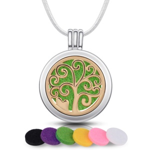 Aromathérapie huile essentielle arbre de vie <span class=keywords><strong>diffuseur</strong></span> de parfum médaillon collier <span class=keywords><strong>pendentif</strong></span> - Product Image 1