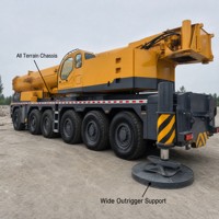 Grue tout-terrain d'occasion XCA200 200t, flèche télescopique 88m, hauteur de levage 115m, équipement de levage lourd pour projets mondiaux