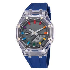 Ga2100 Gm2100 Ga110 Série <span class=keywords><strong>G</strong></span> Montre de sport Style choc Noir Blanc Plastique Transparent Boîtier Double Affichage Unisexe 20m Eau - Product Image 3