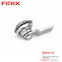 Loquet de compression en acier inoxydable FIRIX MS816-18 |   Loquet à came robuste, étanche, antivol, à clé, poli, pour usage médical