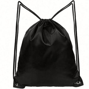 Sac de sport en polyester imperméable personnalisé avec cordon de serrage, idéal pour le basketball, avec logo, robuste, pour les voyages, les activités de plein air, le rangement d'accessoires et comme sac à dos pour livres - Product Image 3