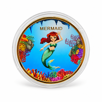 Pièces de monnaie Cadeau Fée des Dents 2026 – 20 Motifs Contes de Fées Colorés, Impression Couleur Plaqué Or avec Étui en Acrylique