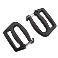 KAM Crochet en plastique POM noir de 1 pouce pour accessoires de sac à dos