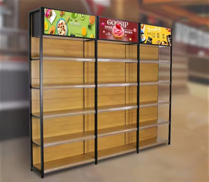 Étagère médicale en bois à grain de bois en métal, étagère de pharmacie, étagère de <span class=keywords><strong>magasin</strong></span>, étagère de rangement, présentoir de <span class=keywords><strong>magasin</strong></span> - Product Image 4