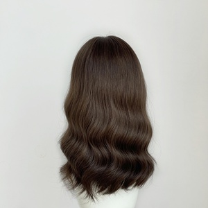 Peluca Kosher Brasileña con Frente de Encaje Transparente para Mujer, Peluca Judía de Longitud Media - Product Image 1