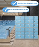 Armoire de rangement en plastique ABS étanche avec serrure à clé, à poser au sol, pour vestiaire, personnel, gymnase, salle de bain
