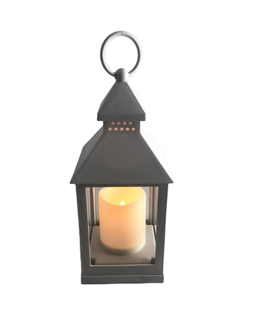 2022 hot sale wholesale garden hanging outdoor candle Plastic white lantern