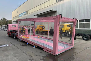 <span class=keywords><strong>Remorque</strong></span> HOWO rose accrocheuse à plateau entièrement rabattable avec caisse transparente pour le transport de voitures - Product Image 5