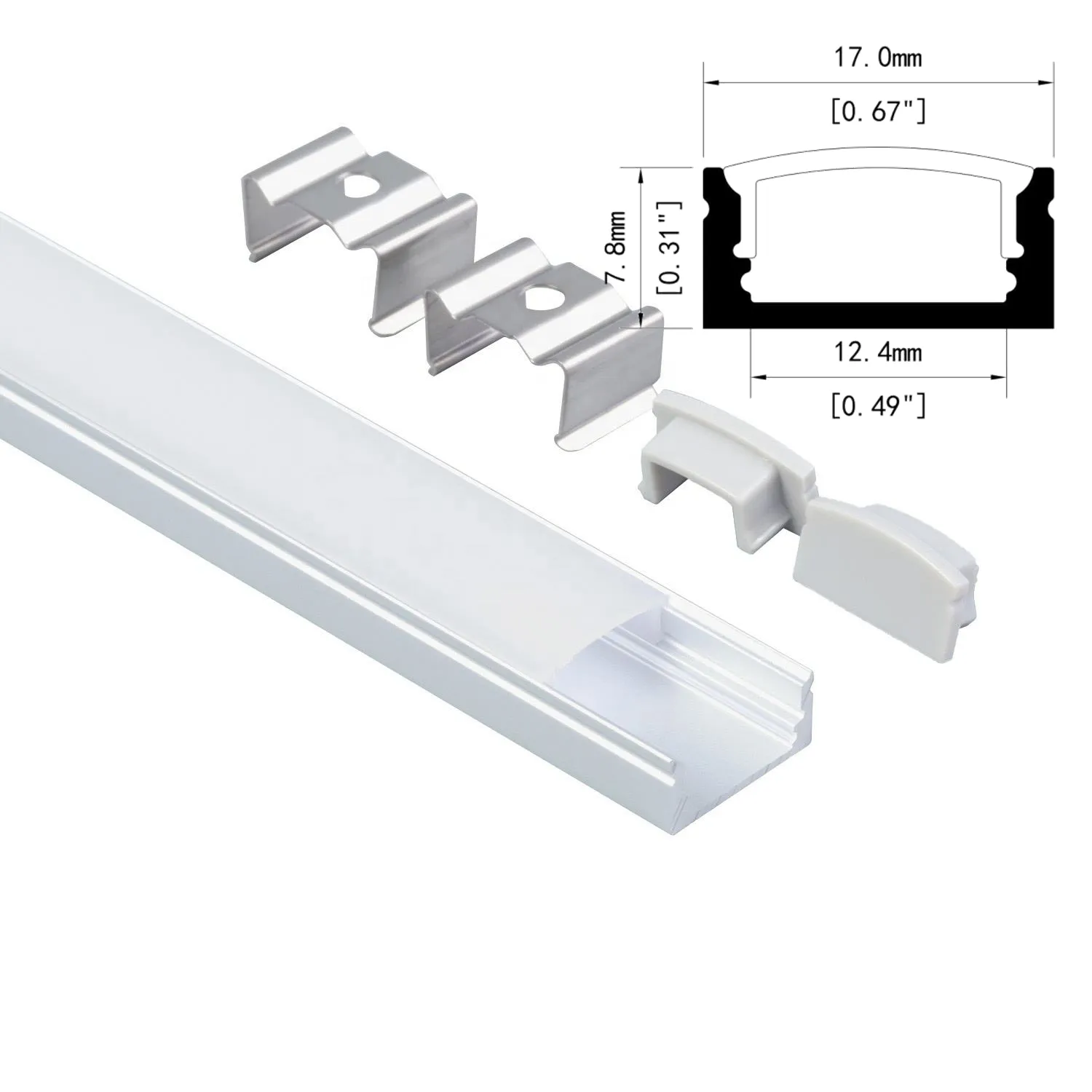 Aluminium Led Linear Light with Warm White LEDs and Adjustable Head for Office or Commercial Lighting LED profile