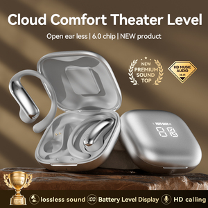 Écouteurs OEM OWS ergonomiques semi intra-auriculaires avec crochet d'oreille et indicateur de puissance LED pour l'entraînement, la gym, le sport et la course à pied - Product Image 4