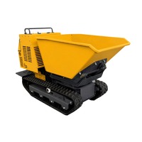 Mini-dumper H-1200, machine de transport sur chenilles de 1200 kg pour travaux de chantier et transport de matériaux de construction