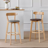 Mobilier de restaurant moderne dossier en bois comptoir de pub en métal tabouret de bar chaises haute cuisine tabouret de bar