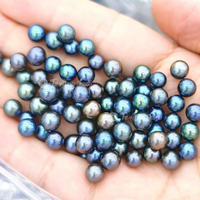 Perles d'eau douce naturelles de haute qualité, rondes, teintées, en vrac, de 6 mm à 7 mm, multicolores, Perlas De Agua Dulce, vente en gros Muses Jewels