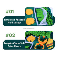Tapis de reniflement pour chien sur le thème du terrain de football, antidérapant, interactif, pour la recherche de friandises et l'entraînement des animaux de compagnie