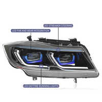 Phare Avant Style Automobile pour BMW E90, Lentille de Projecteur de Phare à LED 2004-2009 E91, Phares Série 3 316i 320i 325i DRL