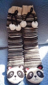 Woman Women Women's Ladies Winter <strong>Warm</strong> Knitted <strong>Custom</strong> Cute Animal Fox Panda Home Indoor Sherpa Lined Non-slip Slipper <strong>Socks</strong> - Product Image 5