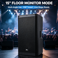 Vantas-155DSP Enceinte active en plastique 2 voies 15 pouces, bi-amplifiée classe D 500W+100W RMS, Bluetooth, pour sonorisation professionnelle et monitoring de scène