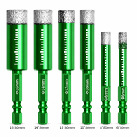 Foret diamanté à sec, technologie de brasage sous vide, adapté à l'élargissement des trous dans le granit, le marbre et les carreaux de céramique - Vert
