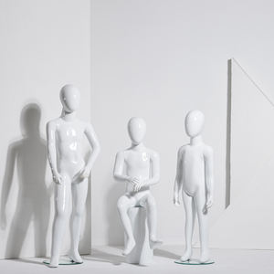 Maniquí Infantil de Cuerpo Completo de Fibra de Vidrio Blanco Brillante para Ropa, Entrega Rápida - Product Image 6