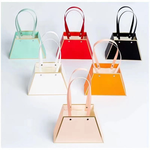 New Arrival Butterfly Design Gold Foil Printed Waterproof Eco-Friendly Custom Logo Luxury Handbag <b>Gift</b> <b>Box</b> Mother's Day Flowers - Product Image 6
