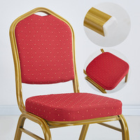 Chaises en alliage d'aluminium avec coussin pour banquets, mariages, réunions VIP, formations, restaurants, salles à manger, hôtels, usage intérieur, vente en gros